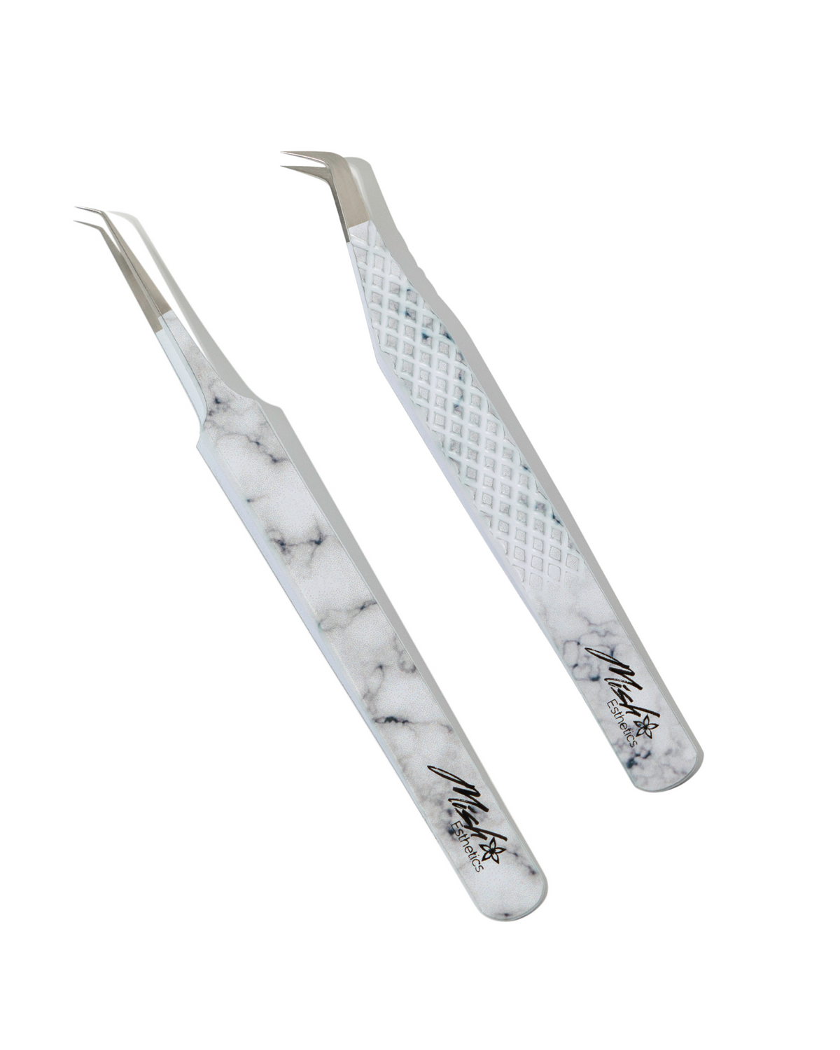 Marble Duo, Panache and curved iso tweezers in marble