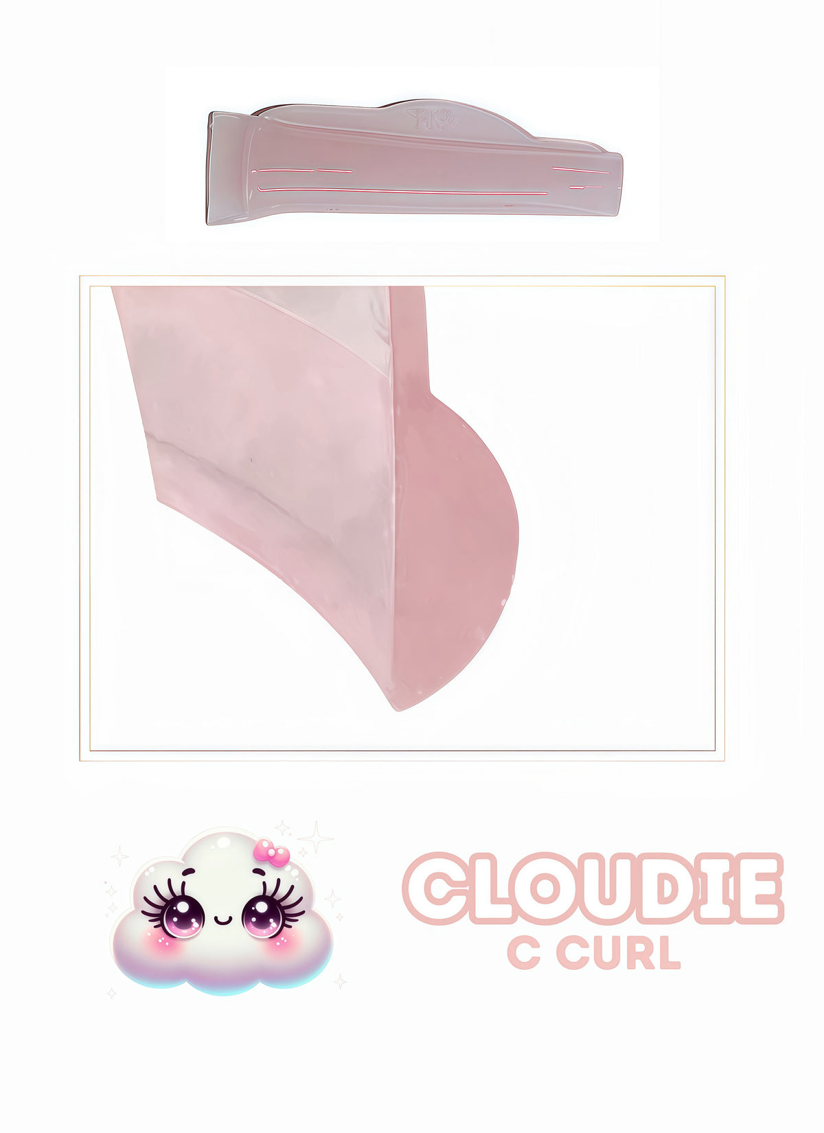 Cloudie C curl lash lift rod in pink