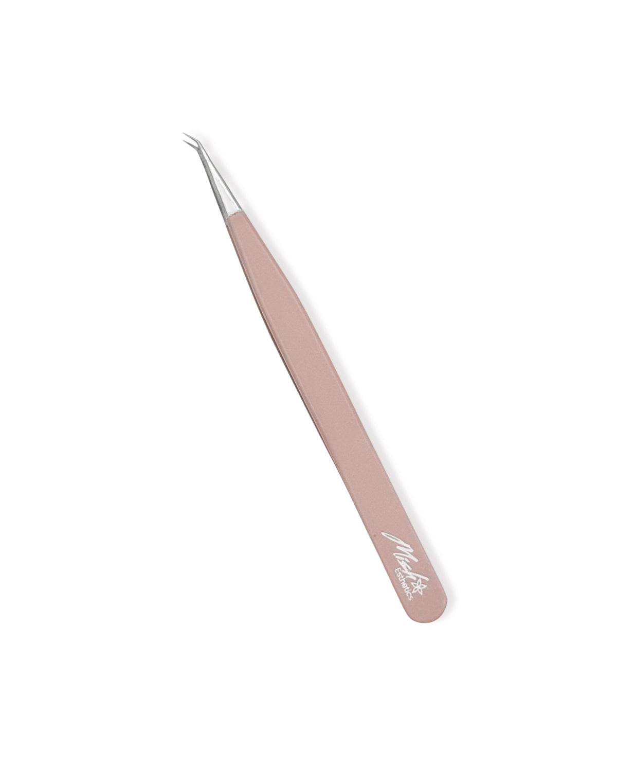 Curved iso tweezer in pink from the Savvy Duo