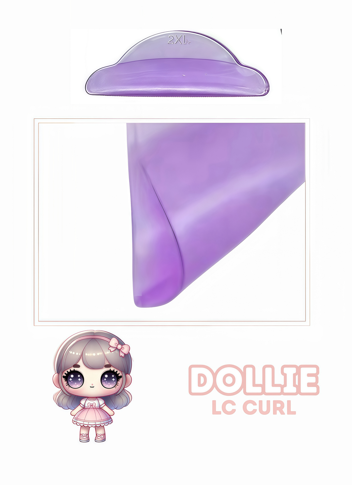 Dollie LC curl lash lift rod in purple
