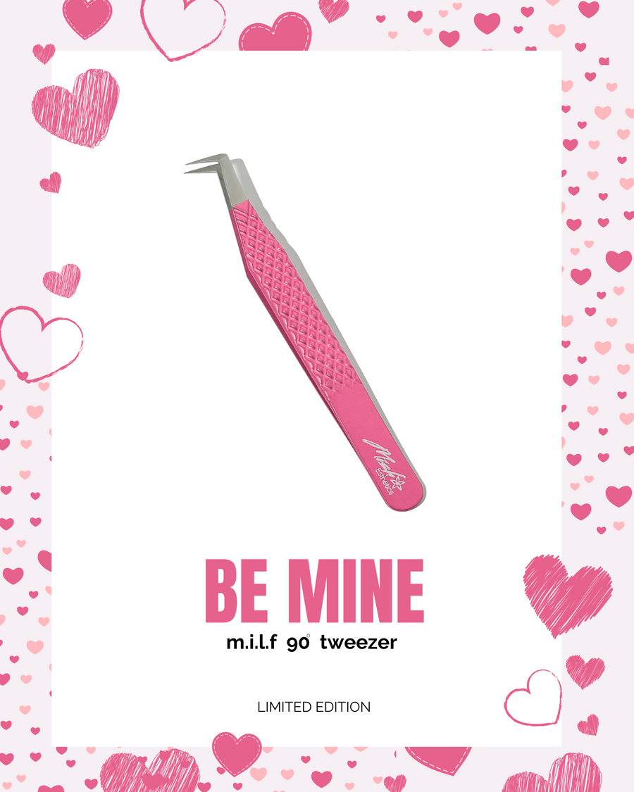 Be Mine M.I.L.F 90° Tweezer, pink design, limited edition