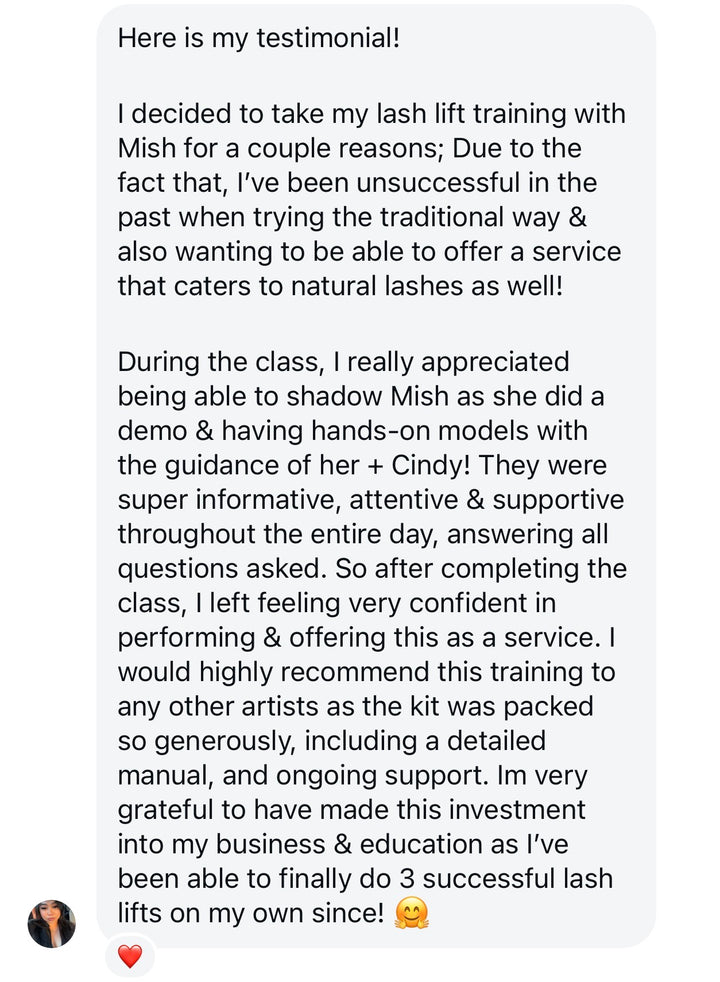 Korean Lash Lift In-Person Group Training (Orange County, CA) - Deposit Only