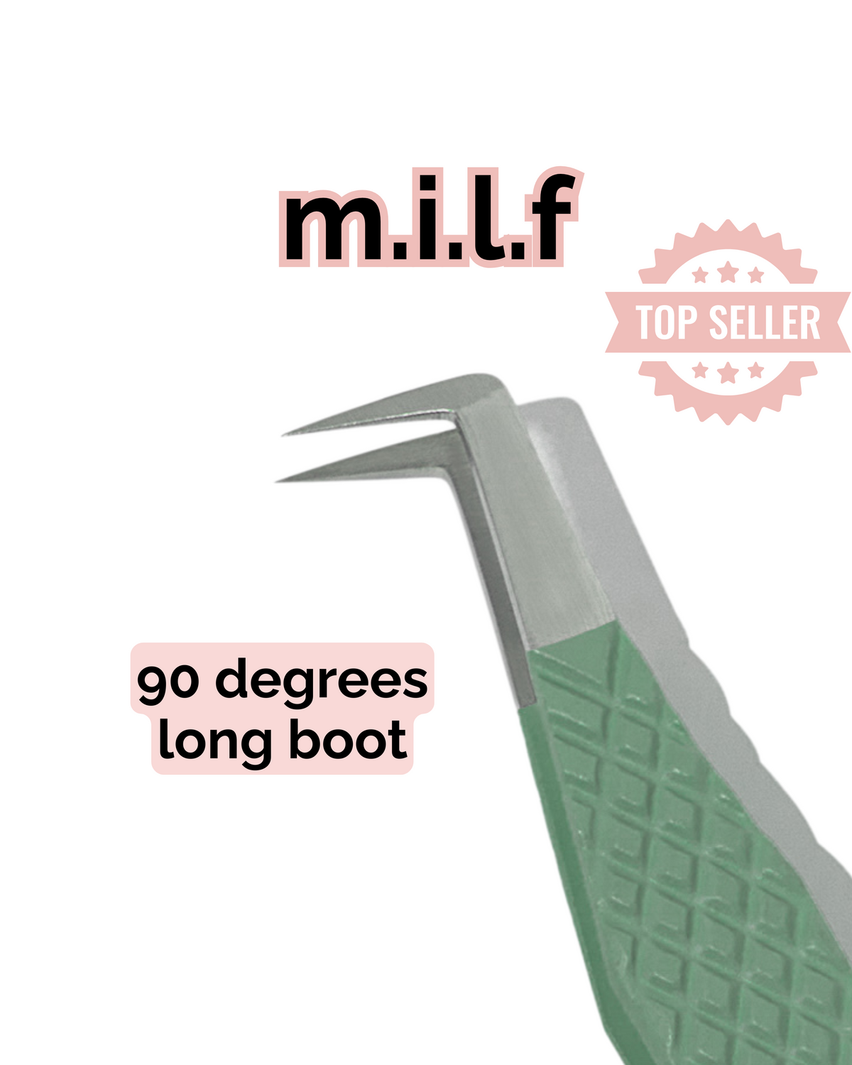 m.i.l.f. Tweezer, 90 degree long boot lash tweezer