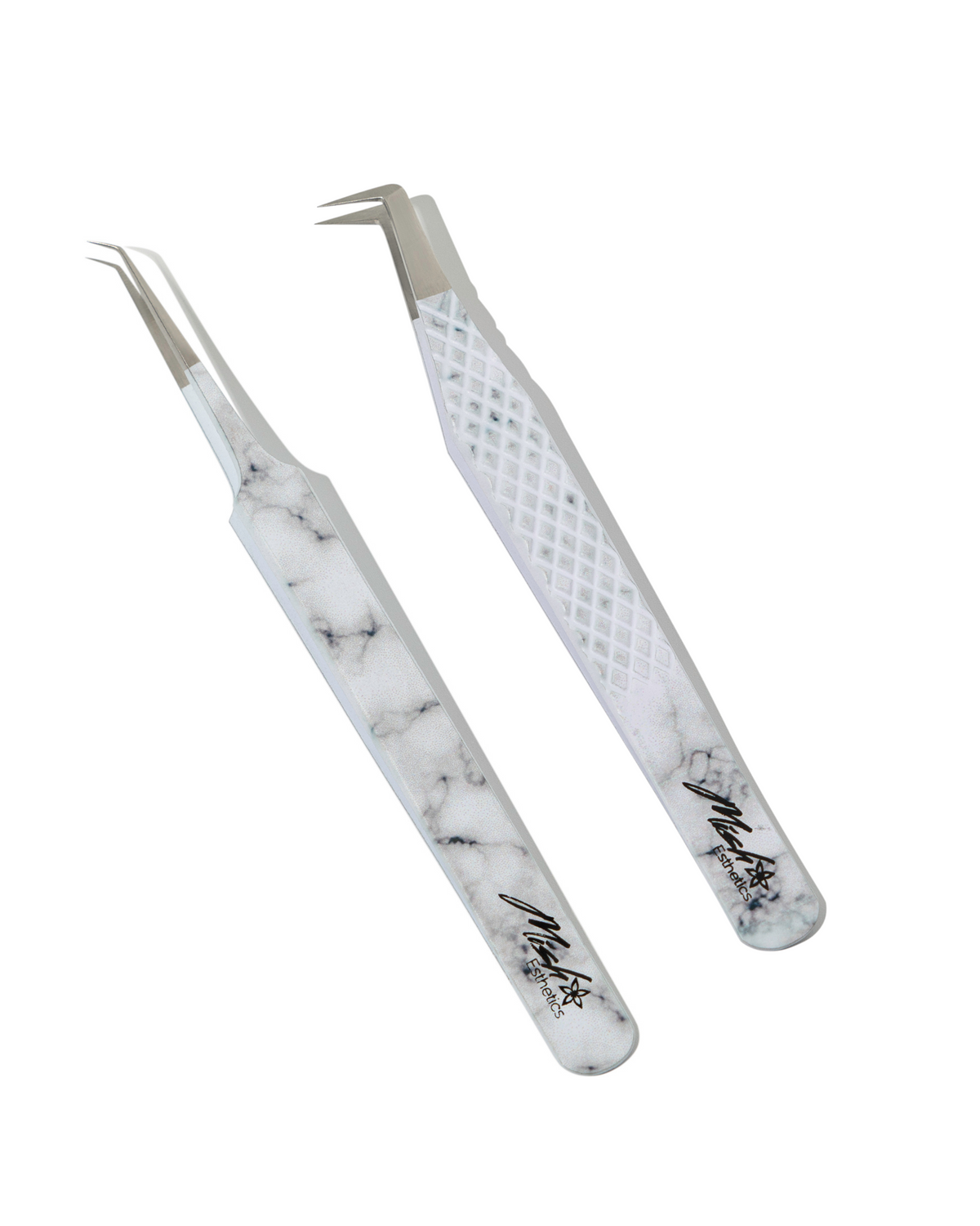 Marble Duo, m.i.l.f. and curved iso tweezers in marble