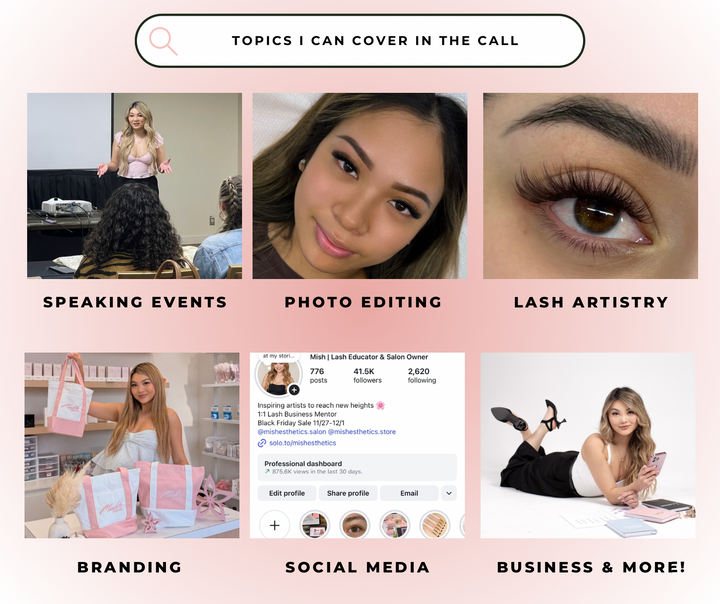 1-Hour Coaching Call with Mish – Personalized Lash & Beauty Salon Business Mentorship