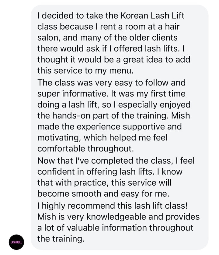 Korean Lash Lift In-Person Group Training (Orange County, CA) - Deposit Only