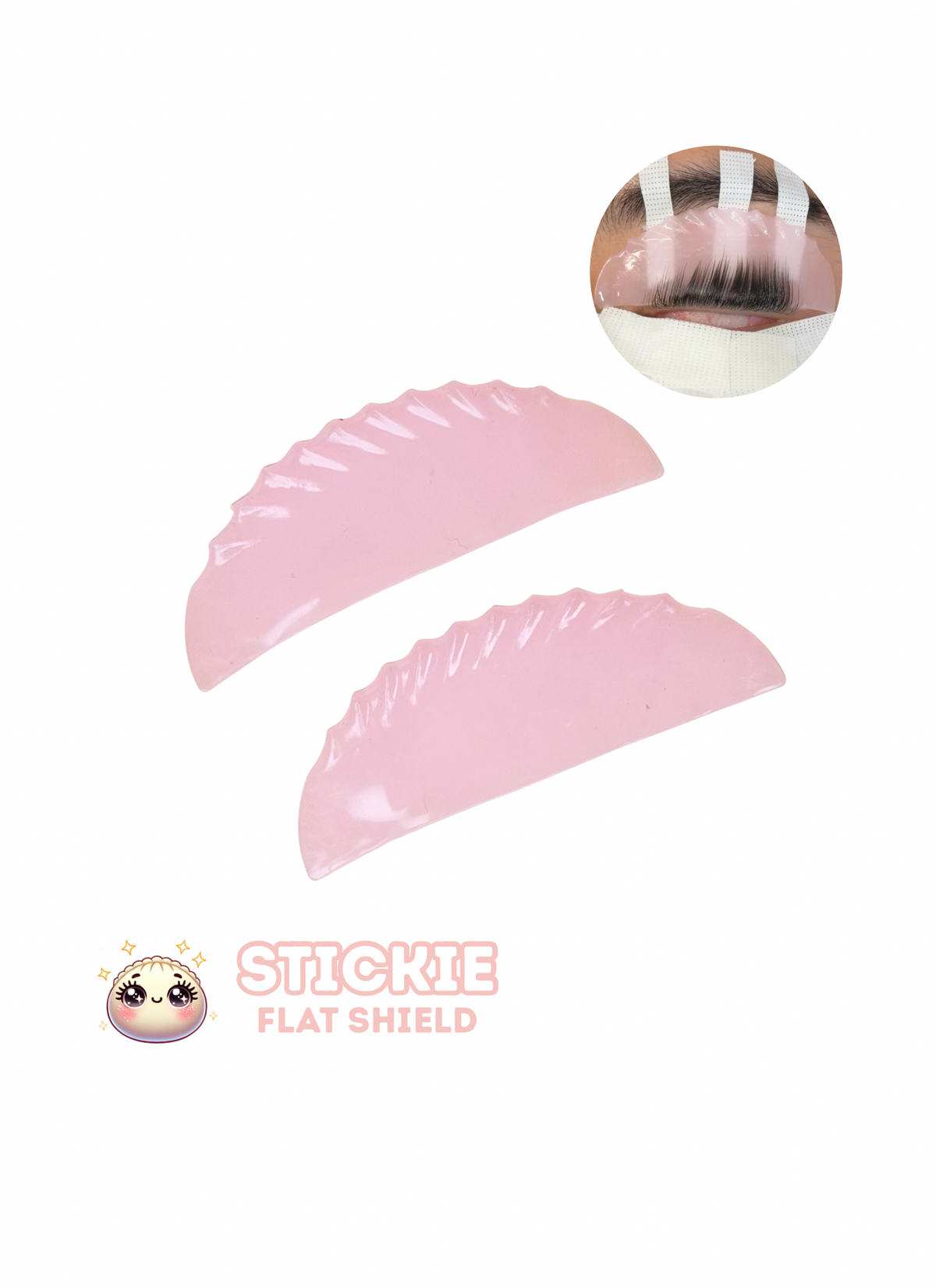 Stickie Flat Shields in pink for lash lifts