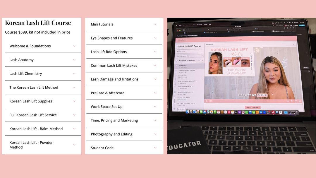 Korean Lash Lift Online Course