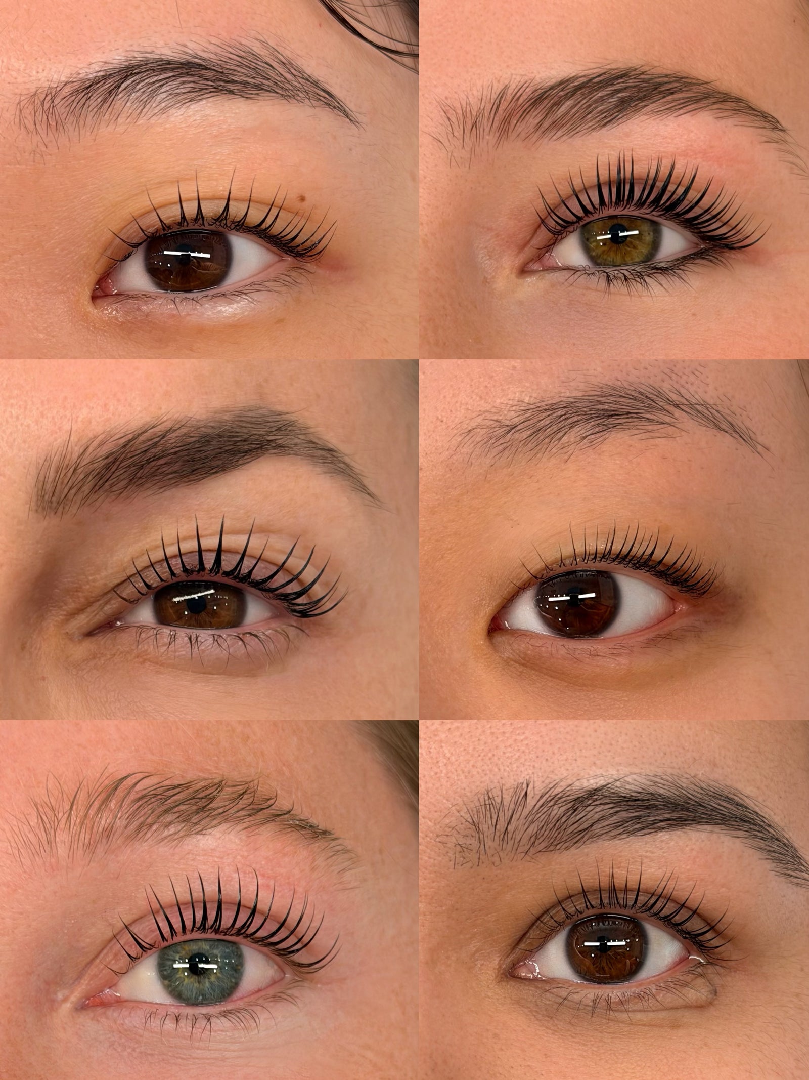 Korean lash lift before and after results from the training
