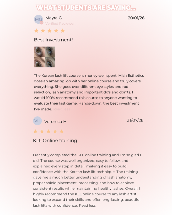 Korean Lash Lift Online Course