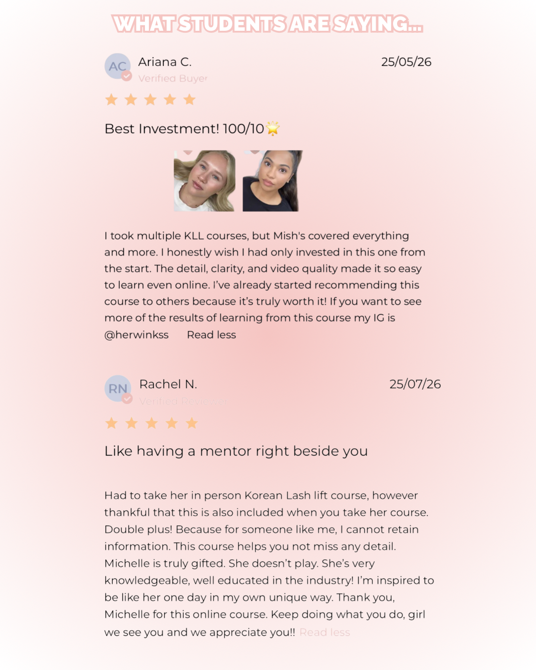 Korean Lash Lift Online Course