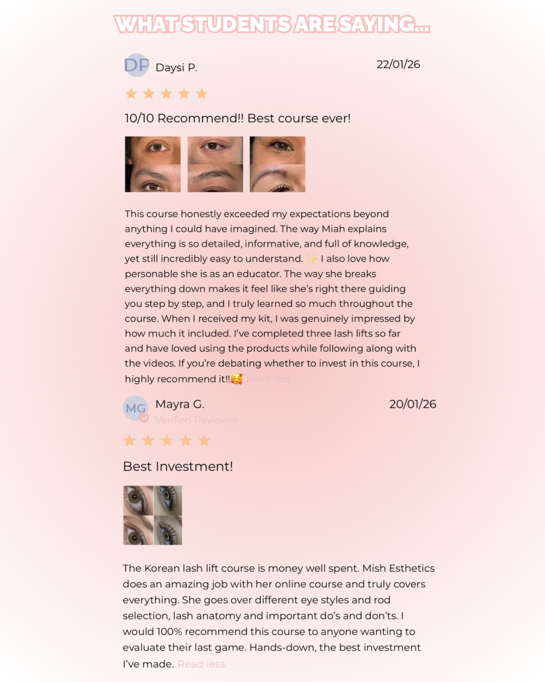 Korean Lash Lift Online Course