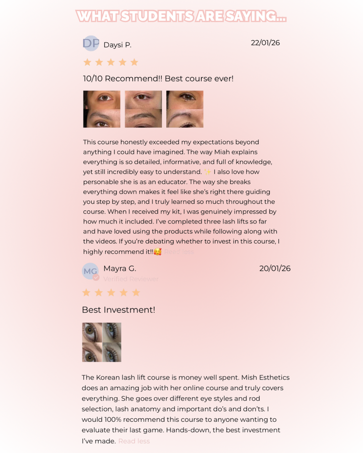 Korean Lash Lift Online Course
