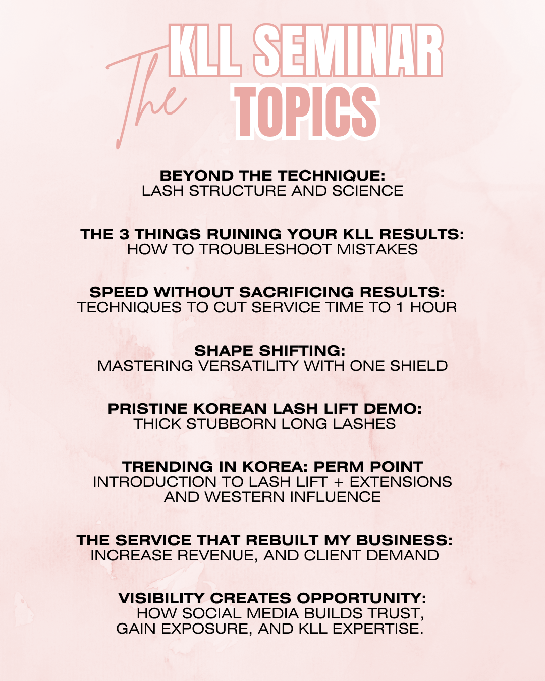 2026 Korean Lash Lift Seminar