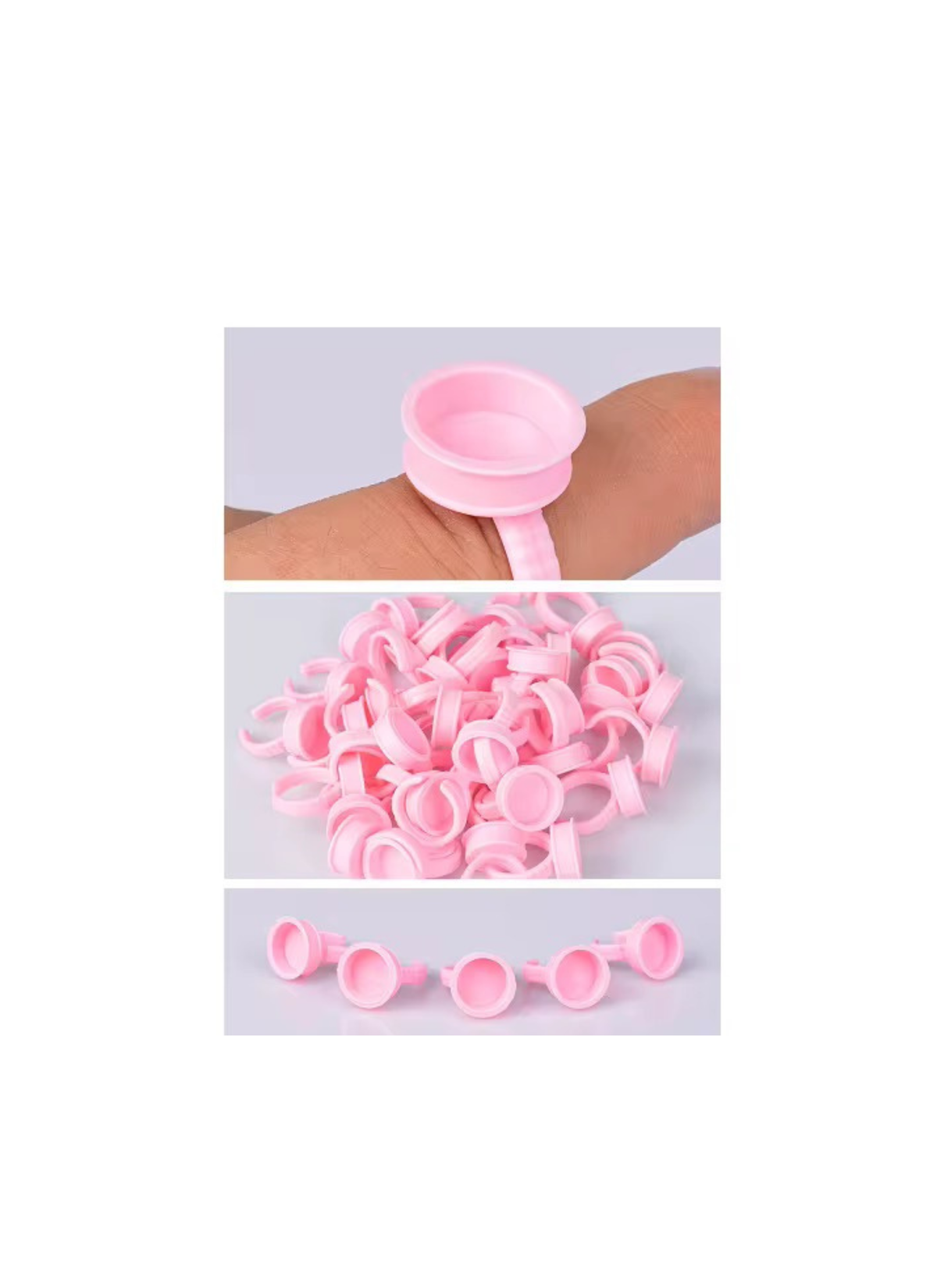 Pigment Tinting Rings worn on a finger and in bulk