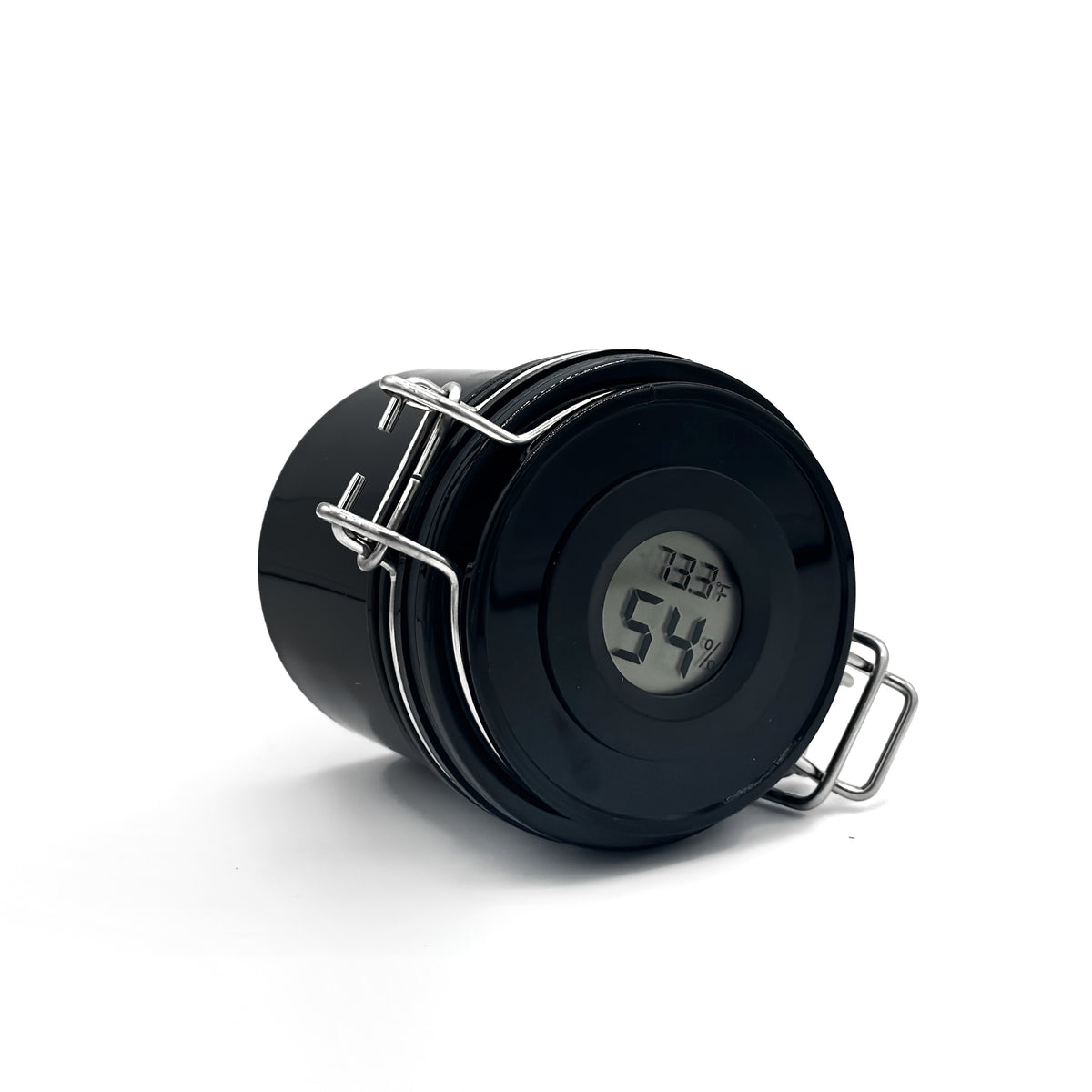Black Hygrometer Adhesive Capsule with built-in humidity display
