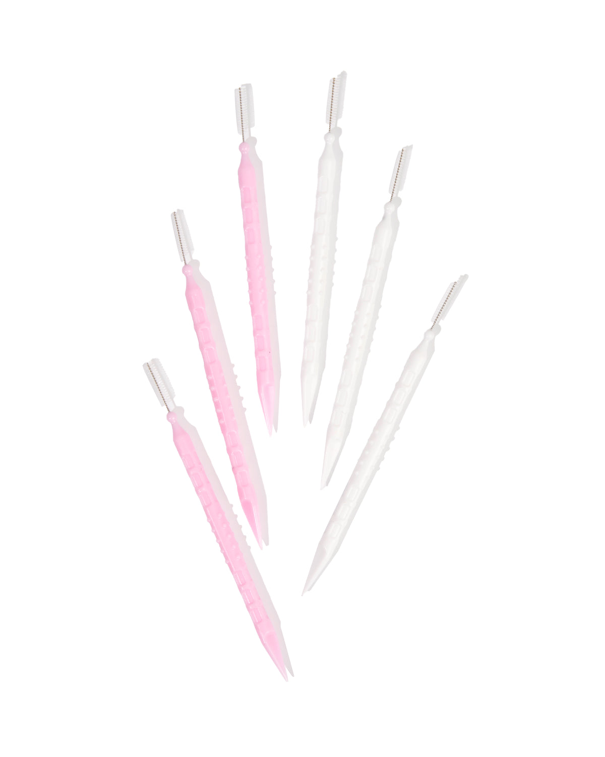 Interbrow Lamination Brushes in pink and white