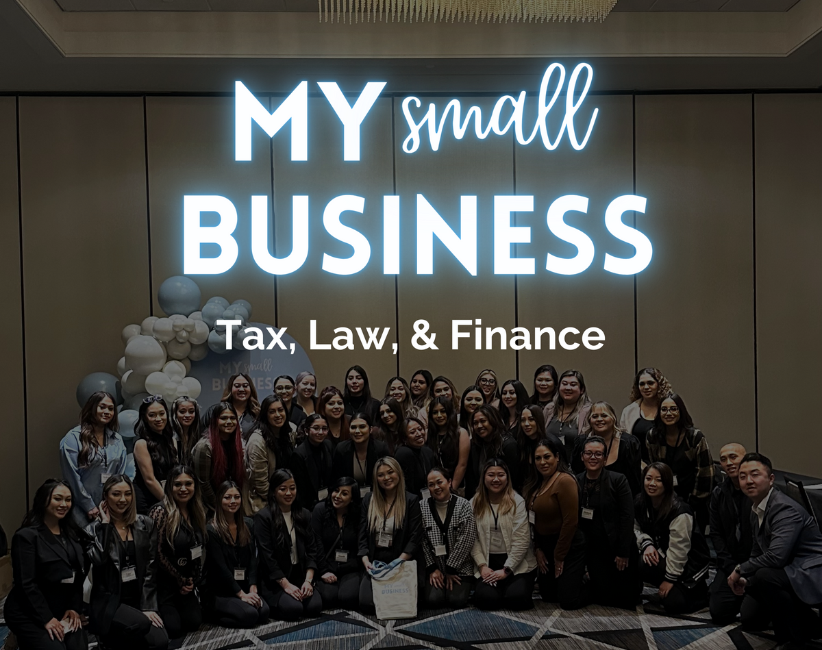 My Small Business seminar group photo, tax, law and finance