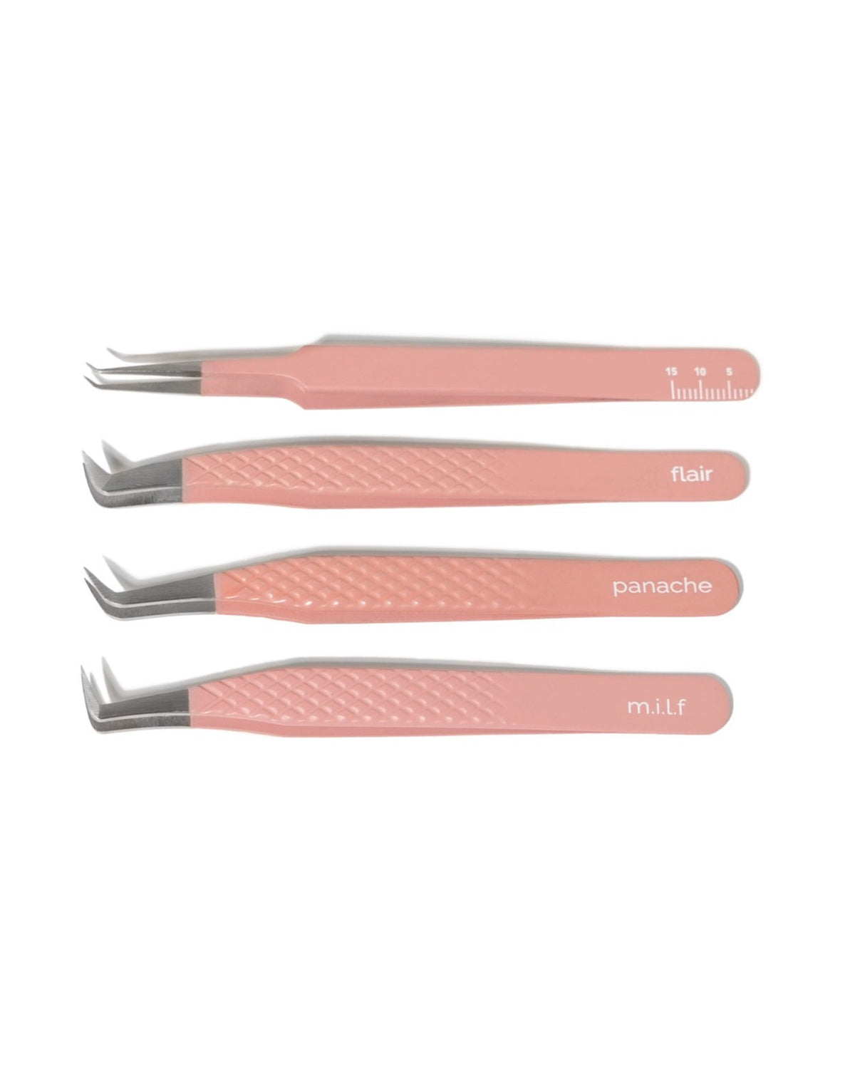 Dusty Pink Collection, four lash tweezers